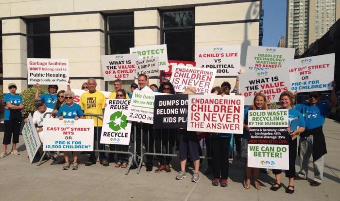 Gus with other Pledge 2 Protect volunteers protesting in front of Grace Mansion